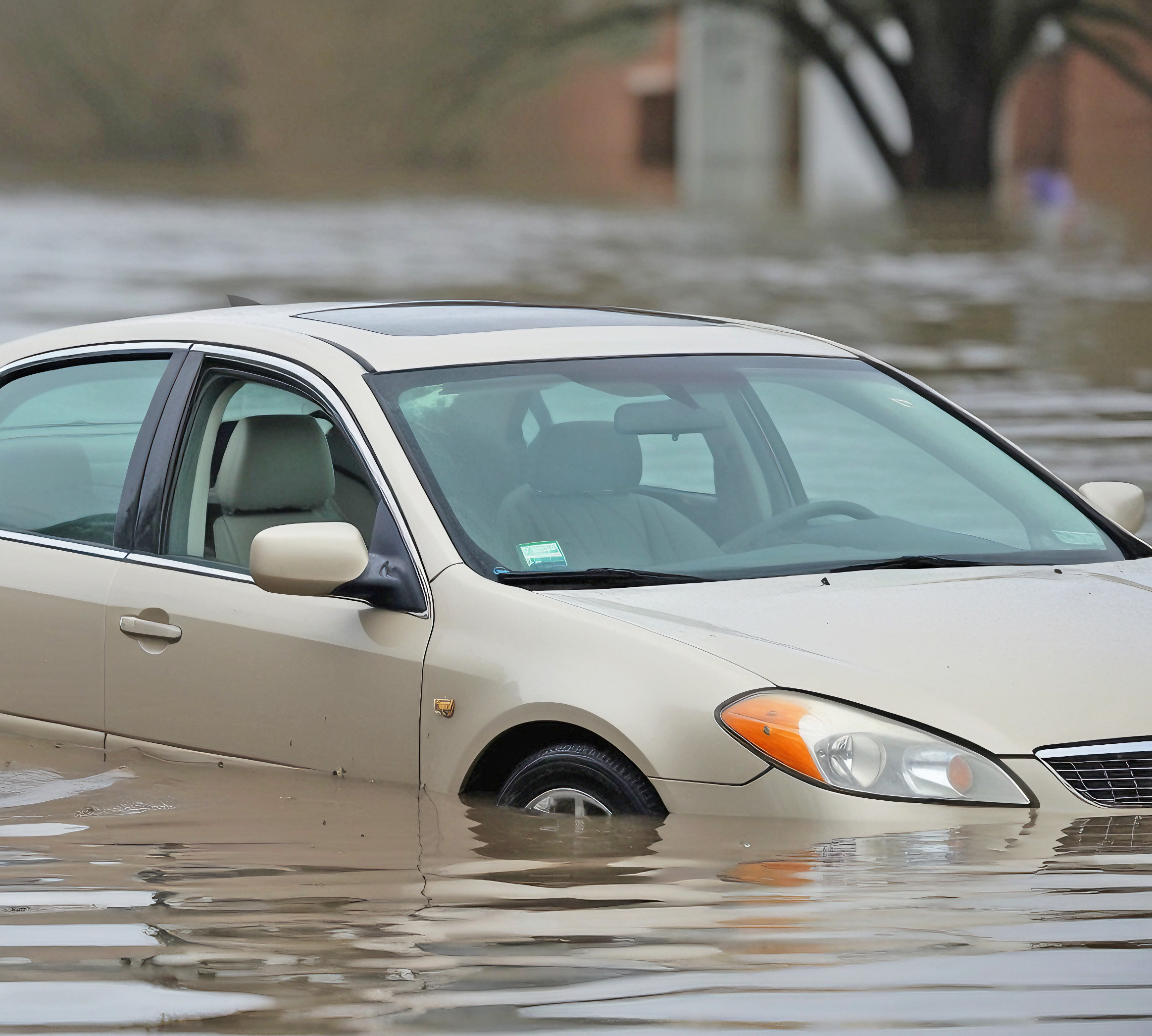 Überschwemmung durch Regen und Hochwasser